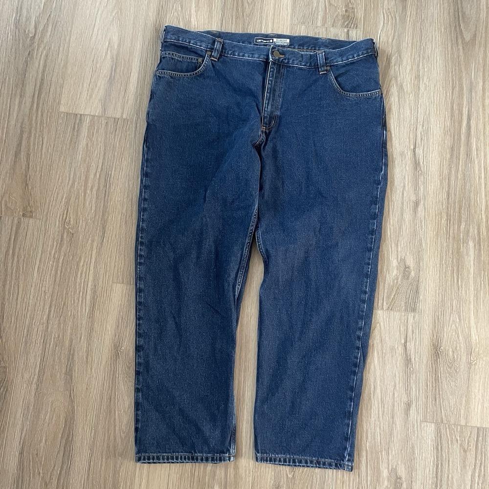 Carhartt Men's Denim Jeans Relaxed Fit 42x30 Medium Blue - Picture 4 of 7